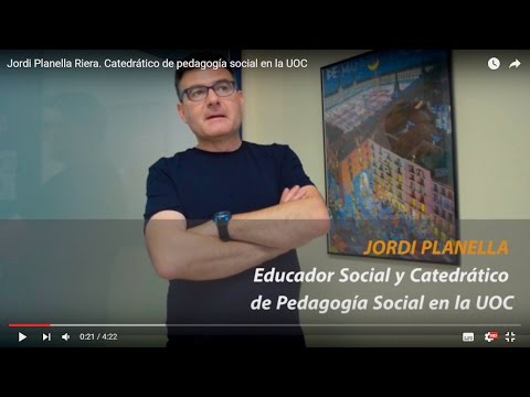 Acompañando: construyendo relaciones que transforman. Jordi Planella Riera, catedrático de pedagogía social en la UOC